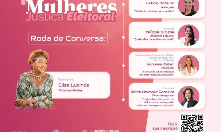 Assembleia debate participação feminina na política em evento do TRE