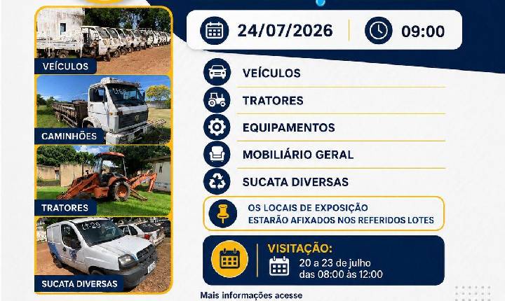 CAERD promove grande leilão de veículos, máquinas e sucatas em todo o estado de Rondônia