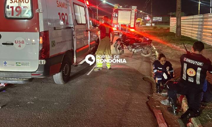 Ciclista fica ferido após ser atingido por motocicleta na zona Leste
