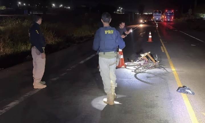 Ciclista morre atropelado na Br-364