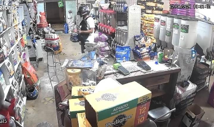 Criminoso armado tentar roubar casa de ração