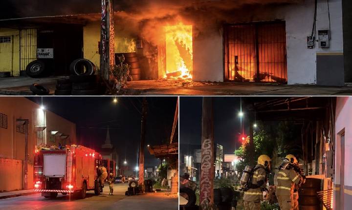 Incêndio destrói lanchonete na capital