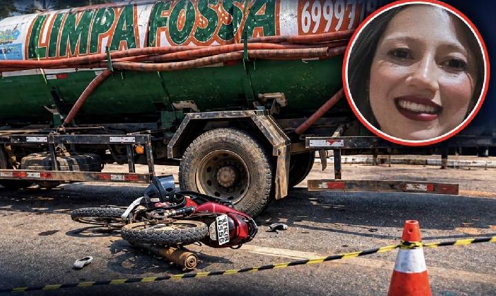 Locutora   morre após colisão de   moto com caminhão