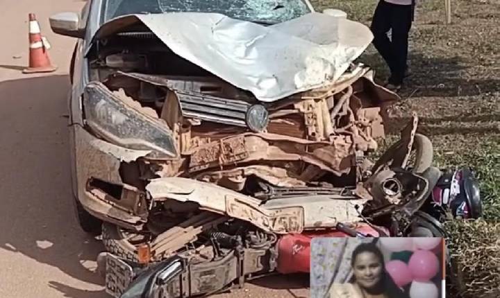 Mulher morre em acidente envolvendo carro e moto
