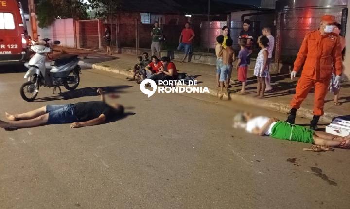 Mulher sofre fratura exposta após acidente entre duas motos na Avenida Amazonas