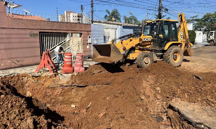 Obra de drenagem na Rua Ametista vai ampliar capacidade de escoamento e reduzir alagamentos