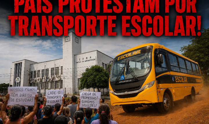 Pais de alunos protestam por transporte escolar e denunciam prejuízo ao ano letivo em União Bandeirantes
