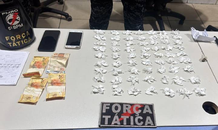 PM apreende cerca de 300 porções de cocaína em Porto Velho e detém adolescente