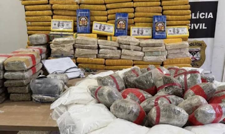 Polícia apreende quase 300kg de drogas