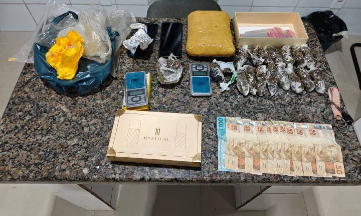 Polícia Militar apreende drogas e prende três pessoas durante operação na Linha 9