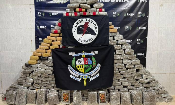 Polícia Militar de Rondônia apreende cerca de 345 tabletes de maconha em Porto Velho