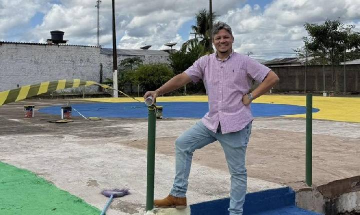 Reforma da praça do bairro Aponiã é concluída e devolve espaço de lazer à comunidade