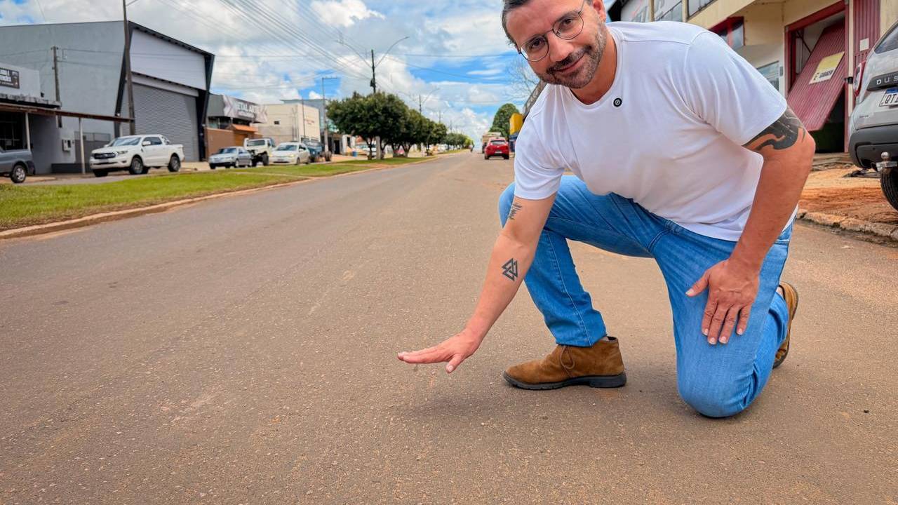 Ribeiro do Sinpol destina mais de R$ 1,2 milhão para asfalto em Alta Floresta D'Oeste