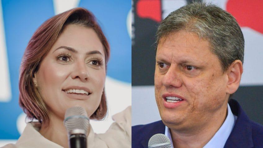 Michelle Bolsonaro sinaliza que pode ser vice de Tarcísio em 2026 para manter protagonismo do clã