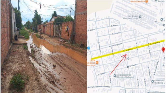Vereador Gedeão Negreiros solicita intervenção urgente da Seminfra para solucionar problemas de drenagem no Bairro Planalto