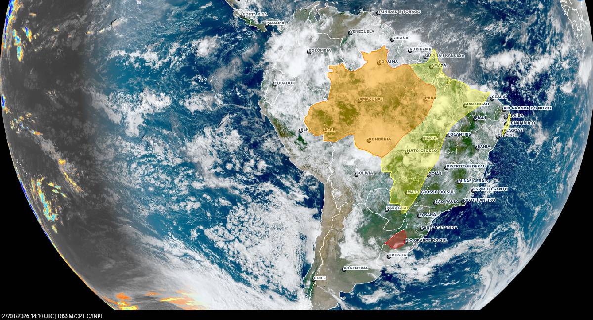 Chuvas intensas colocam Rondônia em alerta; temporais atingem com força o noroeste e o nordeste nesta sexta-feira