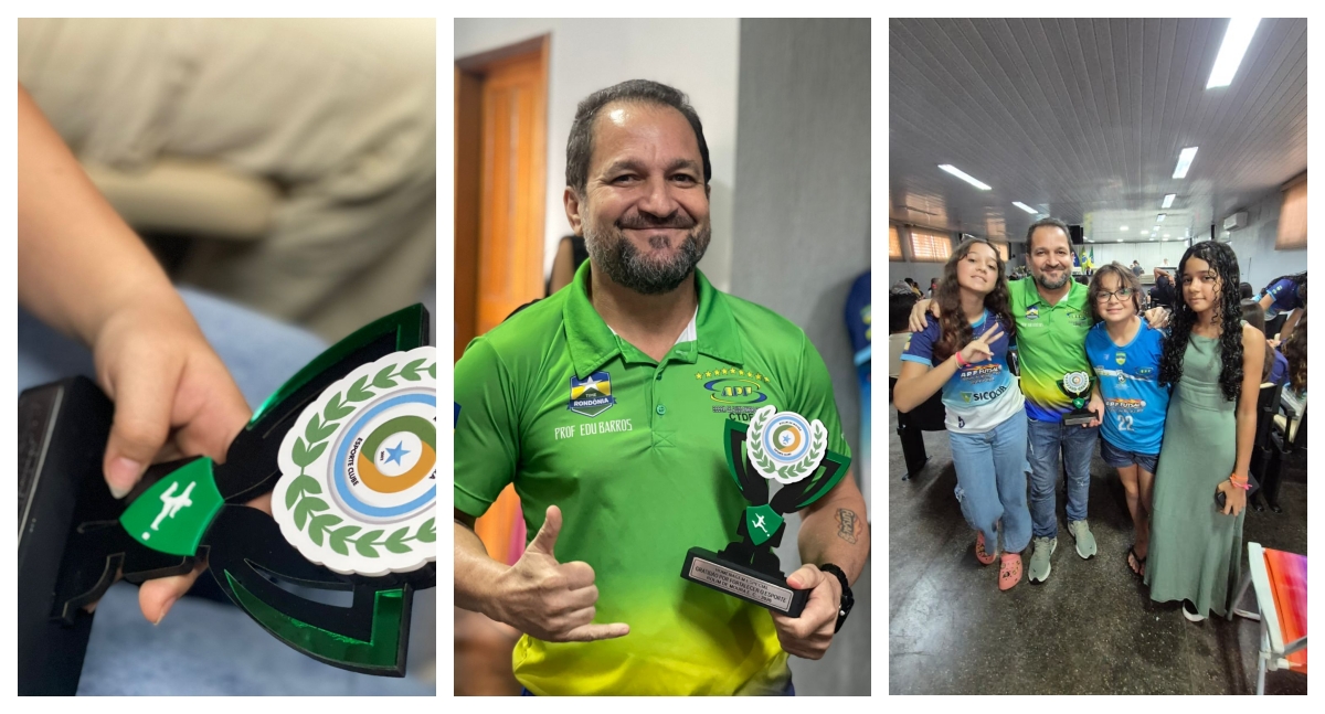 Rolim de Moura Esporte Clube homenageia professor Edu Barros por revelar talentos do futebol feminino