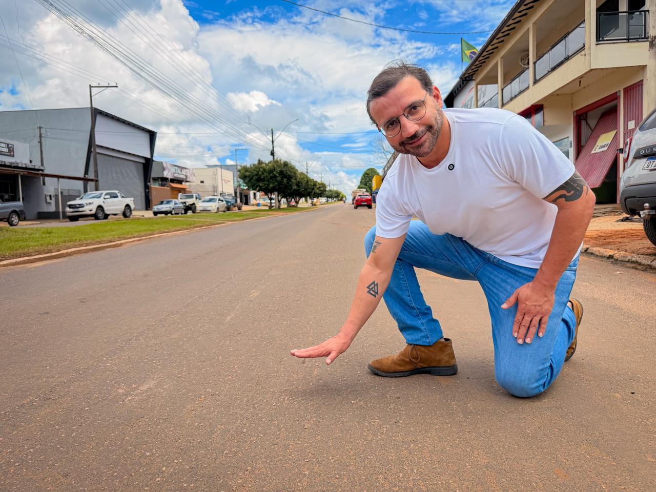 Ribeiro do Sinpol destina mais de R$ 1,2 milhão para asfalto em Alta Floresta D'Oeste