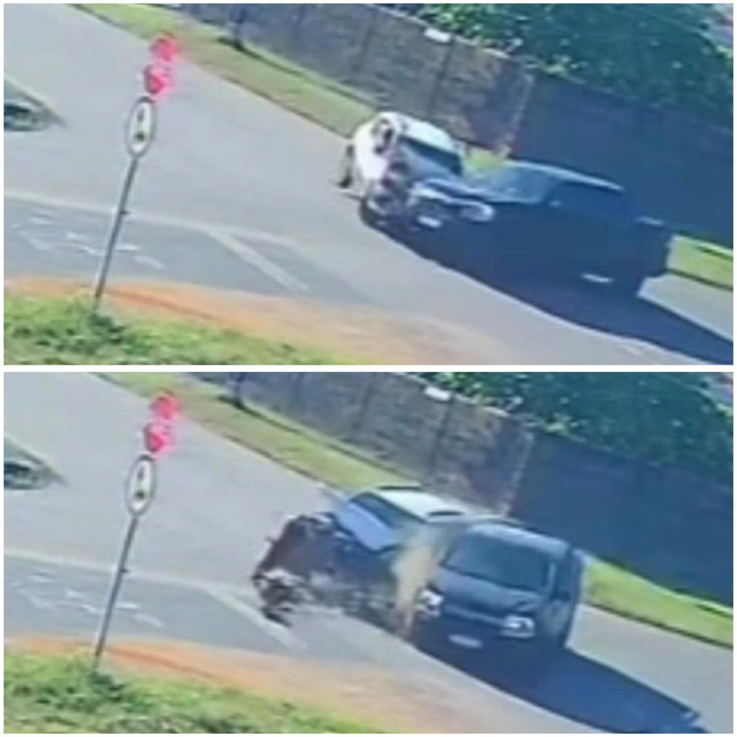 Colisão envolvendo dois carros deixa motoristas feridos