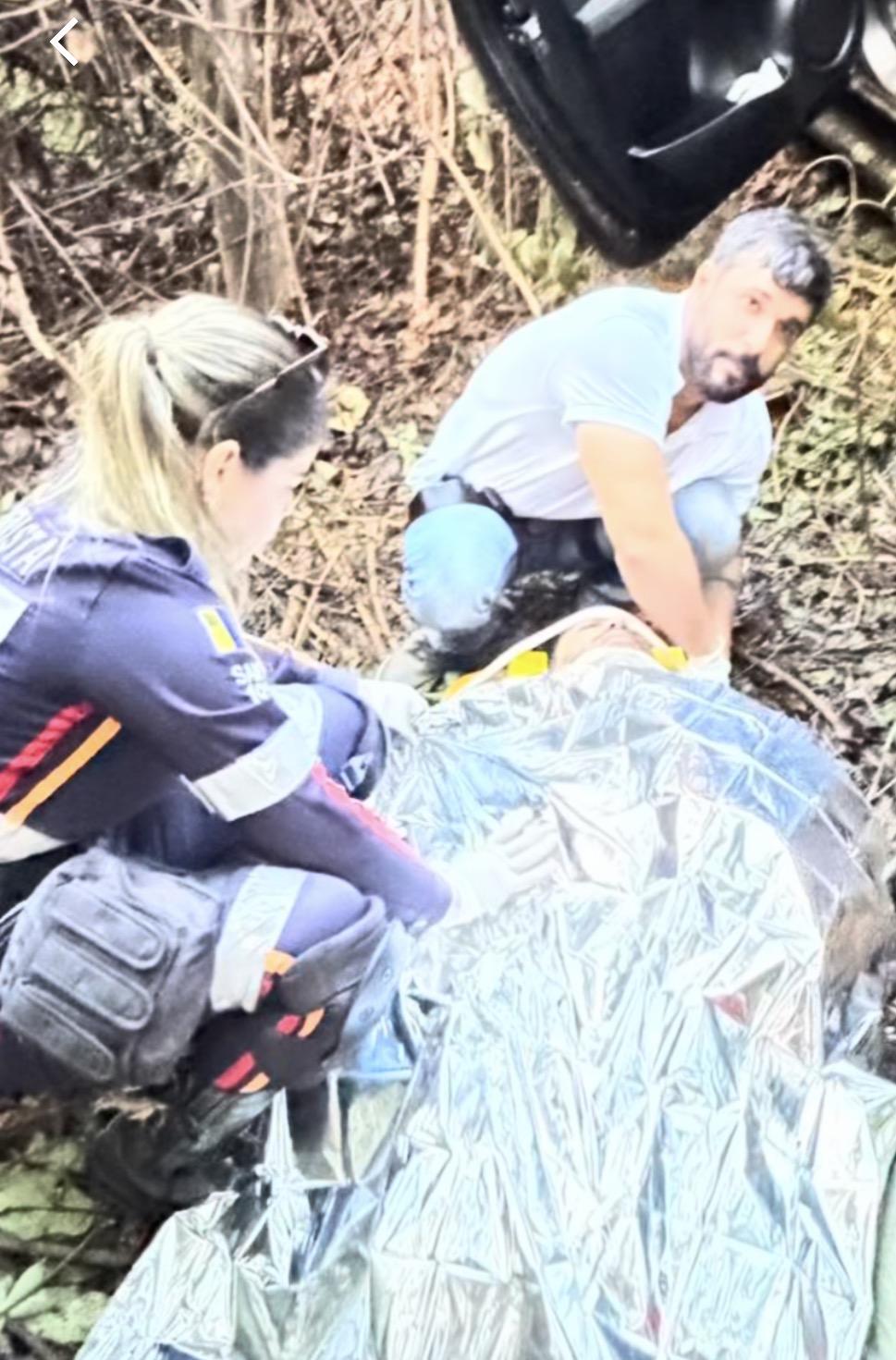 Capotamento na BR-364 deixa vítima em estado grave e aciona resgate aéreo em Porto Velho
