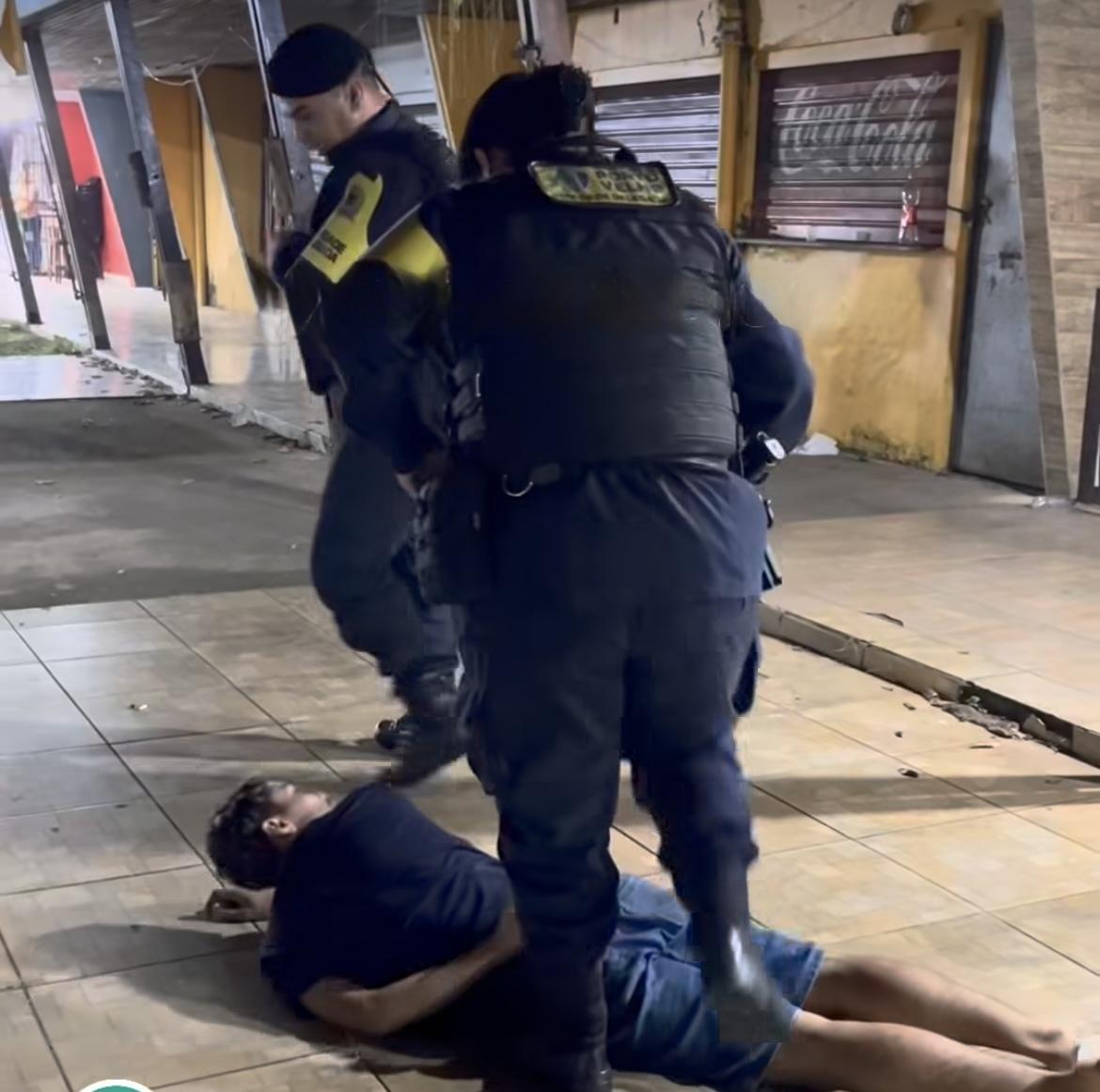 Criminosos promovem arrastão durante encerramento  da abertura dos Jogos Escolares Municipais e acabam presos