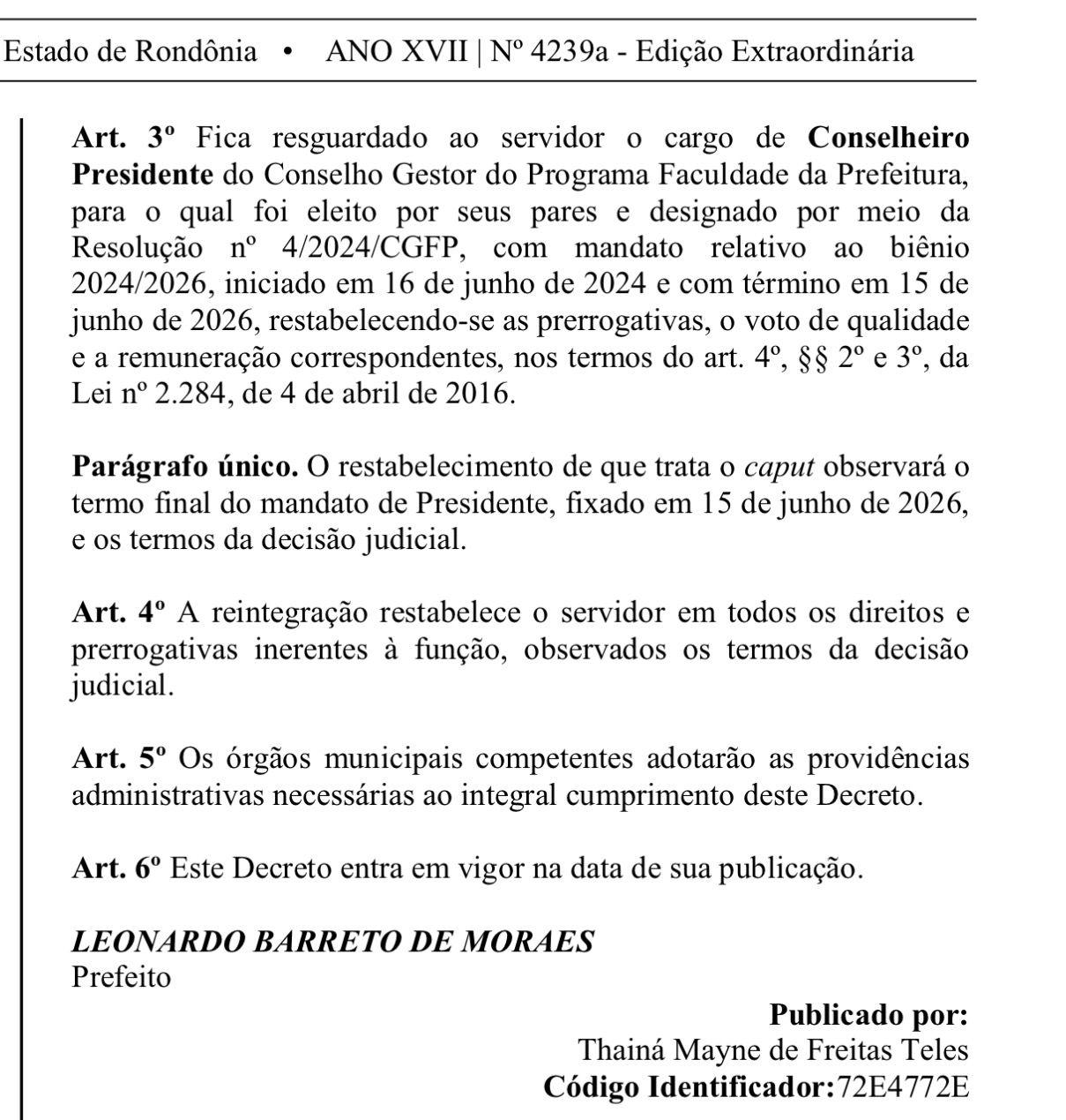 Prefeitura é obrigada a reverter exoneração e decisão pode abrir caminho para retorno de outros servidores afastados de conselhos