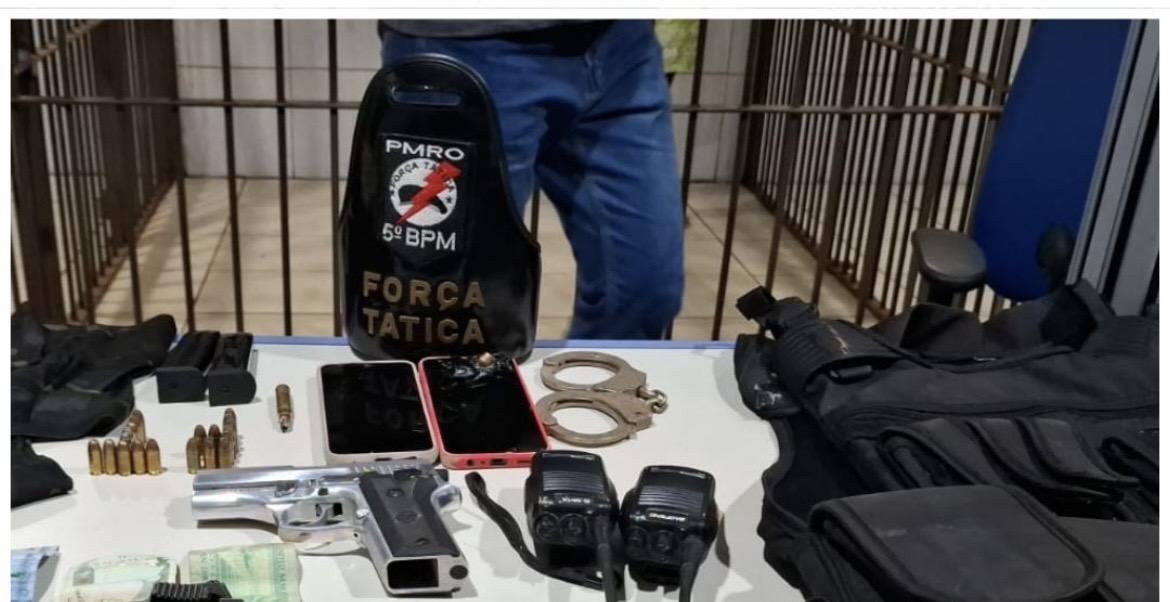 Integrante de organização criminosa é preso com arma e colete  a prova de bala