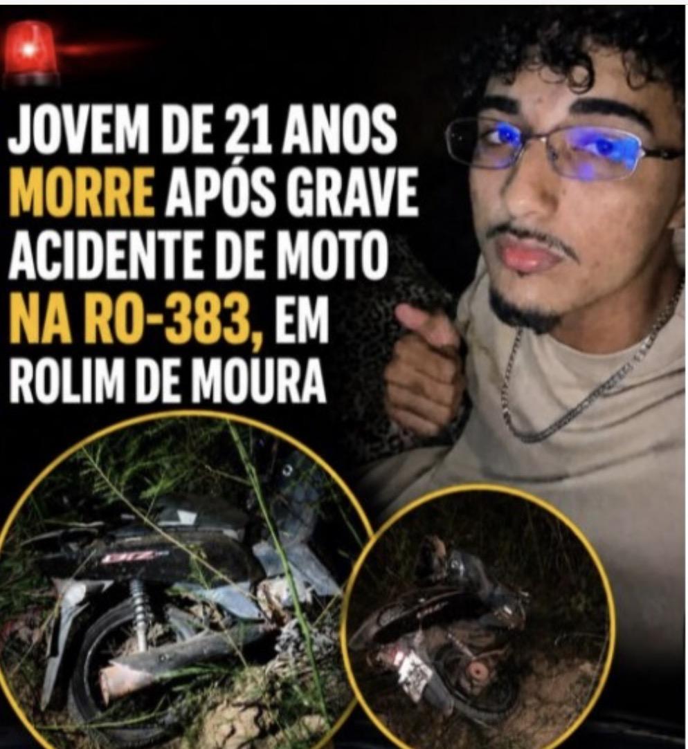 Jovem de 21 anos morre em acidente automobilístico