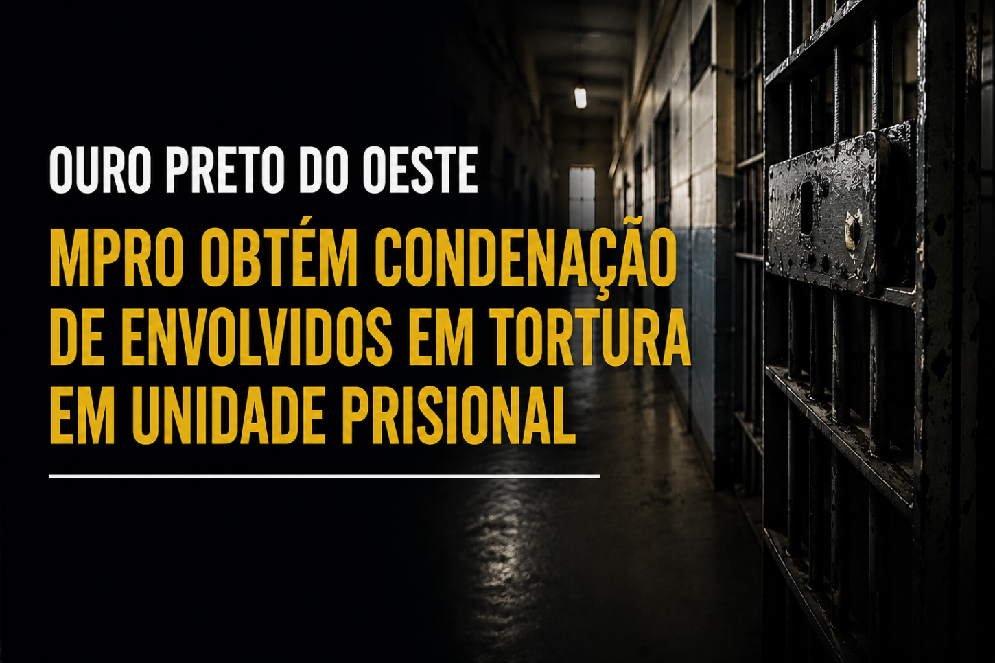 MPRO obtém condenação de nove envolvidos em caso de tortura em unidade prisional de Ouro Preto do Oeste