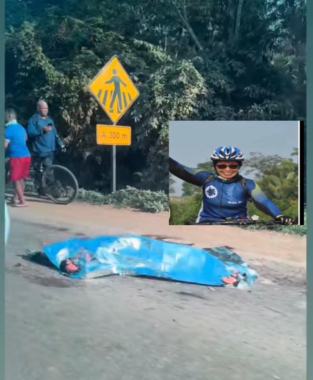 Ciclista de 58 anos morre atropelada por carreta na BR-319, em Porto Velho