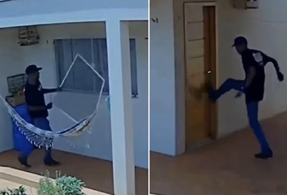 Crimino tenta invadir residência para roubar