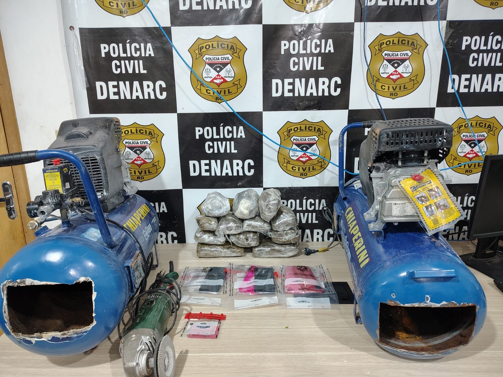 DENARC desarticula grupo do CV que usava compressores para ocultar drogas em Porto Velho