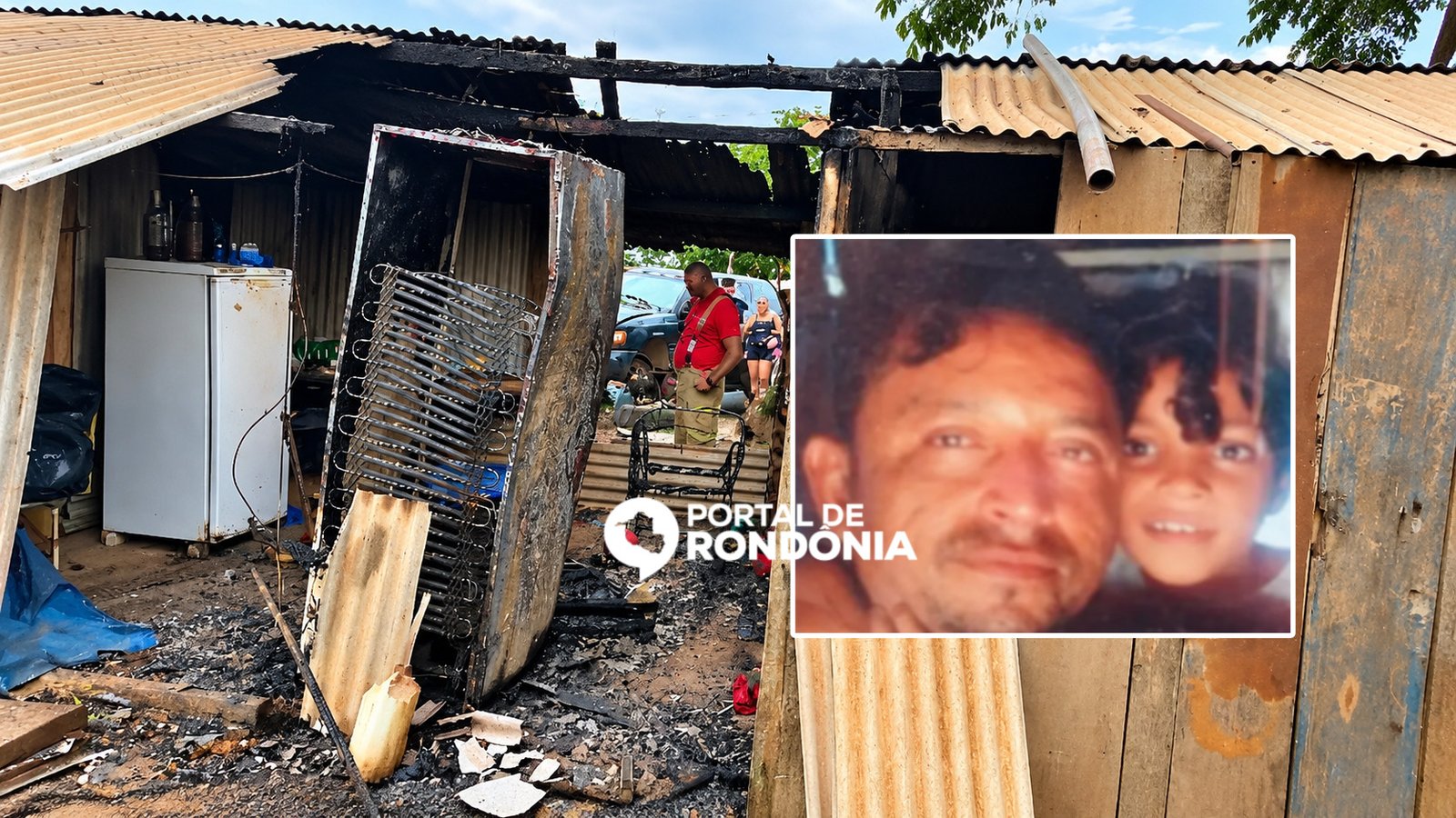 Pai e filha morrem queimados dentro de casa após queda de raio em Porto Velho