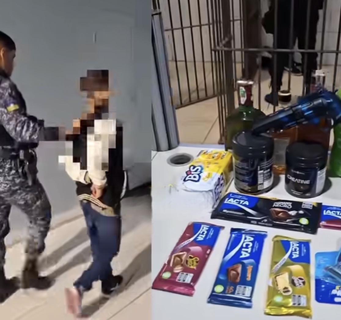 # Jovem de 22 anos é preso após furtar chocolates e bebidas em mercado de Porto Velho