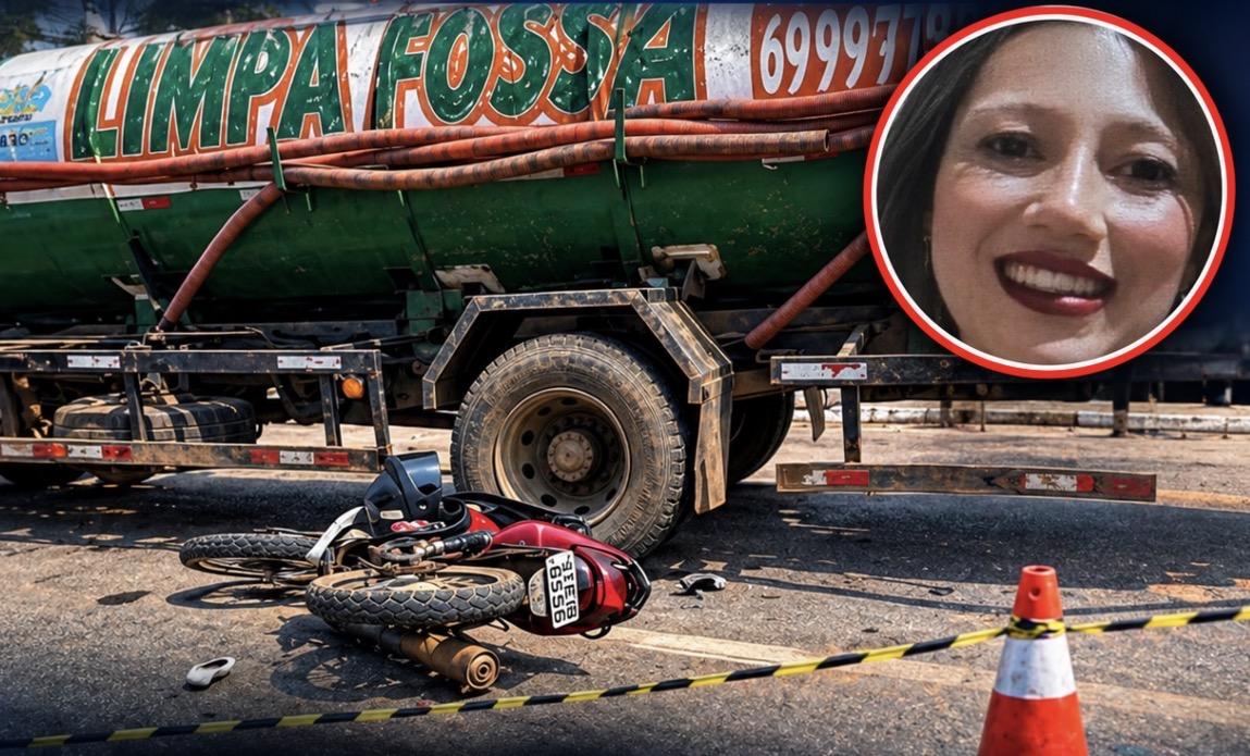 Locutora   morre após colisão de   moto com caminhão